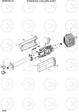 5035 STEERING COLUMN ASSY 50/60/70D-7K, Hyundai