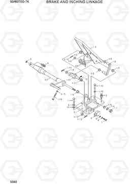 5040 BRAKE AND INCHING LINKAGE 50/60/70D-7K, Hyundai