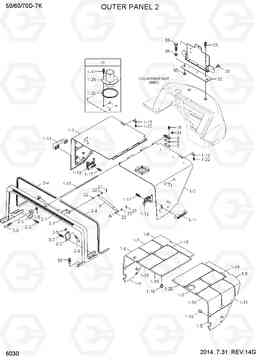 6030 OUTER PANEL 2 50/60/70D-7K, Hyundai