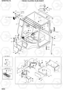 6050 HEAD GUARD SUB ASSY 50/60/70D-7K, Hyundai