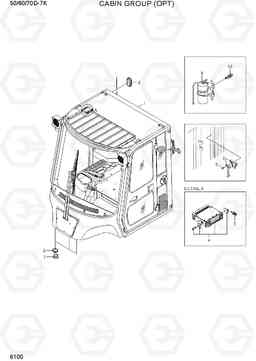 6100 CABIN GROUP (OPT) 50/60/70D-7K, Hyundai