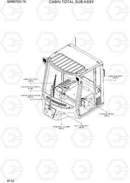 6110 CABIN TOTAL SUB ASSY 50/60/70D-7K, Hyundai