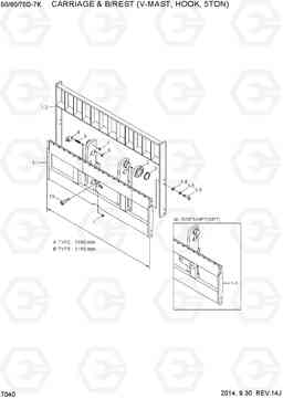 7040 CARRIAGE & B/REST (V, HOOK, 5TON) 50/60/70D-7K, Hyundai
