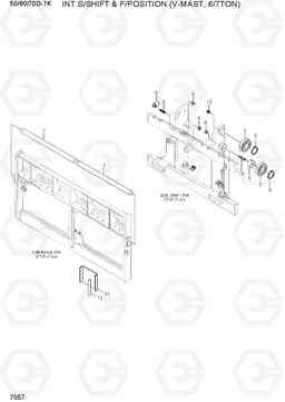 7057 INT S/SHIFT & F/POSITION (V-MAST,6/7TON) 50/60/70D-7K, Hyundai