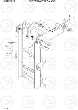 7110 OUTER MAST (TF-MAST) 50/60/70D-7K, Hyundai