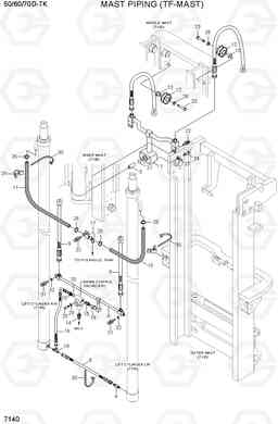 7140 MAST PIPING (TF-MAST) 50/60/70D-7K, Hyundai