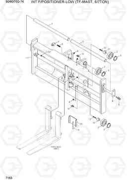 7163 INT F/POSITIONER-LOW (TF-MAST,6/7TON) 50/60/70D-7K, Hyundai