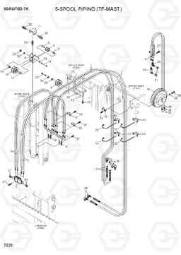 7220 5-SPOOL PIPING (TF-MAST) 50/60/70D-7K, Hyundai