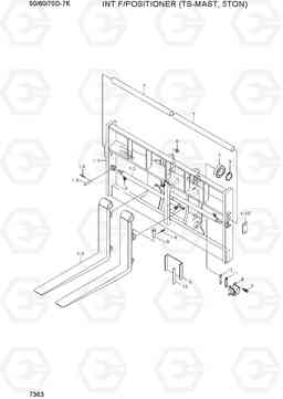 7363 INT F/POSITIONER (TS-MAST,5TON) 50/60/70D-7K, Hyundai