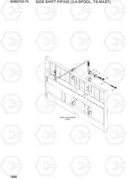 7690 SIDE SHIFT PIPING (3,4-SPOOL,TS-MAST) 50/60/70D-7K, Hyundai
