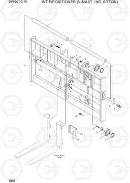 7805 INT F/POSITIONER (V-MAST,IND,6/7TON) 50/60/70D-7K, Hyundai