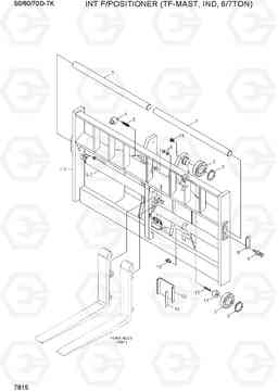 7815 INT F/POSITIONER (TF-MAST,IND,6/7TON) 50/60/70D-7K, Hyundai