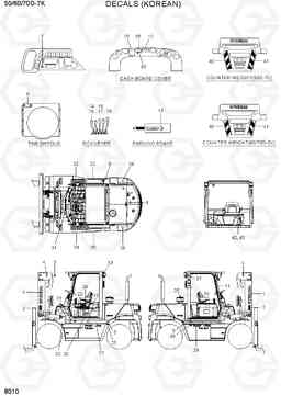 8010 DECALS (KOREAN) 50/60/70D-7K, Hyundai