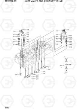 9050 INLET VALVE AND EXHAUST VALVE 50/60/70D-7K, Hyundai