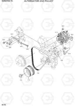 9170 ALTERNATOR AND PULLEY 50/60/70D-7K, Hyundai