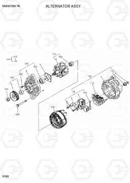 9180 ALTERNATOR ASSY 50/60/70D-7K, Hyundai