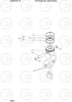 9460 PISTON KIT (OPTION) 50/60/70D-7K, Hyundai