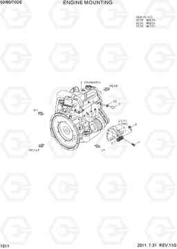 1011 ENGINE MOUNTING 50/60/70D-7E, Hyundai