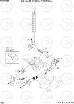 1030 EXHAUST SYSTEM(VERTICAL) 50/60/70D-7E, Hyundai