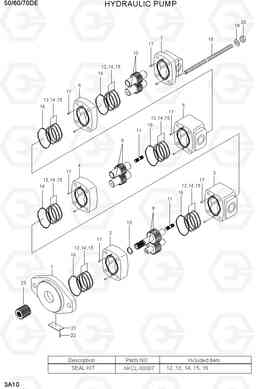 3A10 HYDRAULIC PUMP 50/60/70D-7E, Hyundai