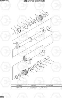 3B50 STEERING CYLINDER 50/60/70D-7E, Hyundai