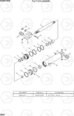 3B60 TILT CYLINDER 50/60/70D-7E, Hyundai