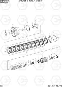 4060 COUPLING 1(KC, 1 SPEED) 50/60/70D-7E, Hyundai