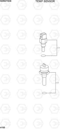 4150 TEMP SENSOR 50/60/70D-7E, Hyundai