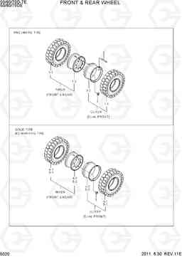 5020 FRONT & REAR WHEEL 50/60/70D-7E, Hyundai
