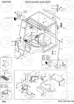 6050 HEAD GUARD SUB ASSY 50/60/70D-7E, Hyundai