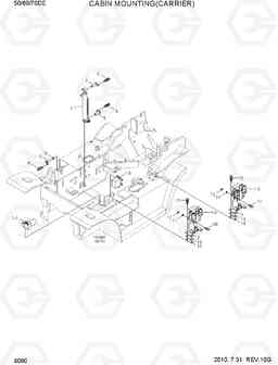 6090 CABIN MOUNTING(CARRIER) 50/60/70D-7E, Hyundai