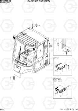 6100 CABIN GROUP (OPT) 50/60/70D-7E, Hyundai