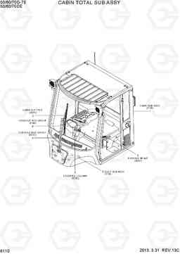 6110 CABIN TOTAL SUB ASSY 50/60/70D-7E, Hyundai