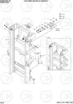 7010 OUTER MAST(V-MAST) 50/60/70D-7E, Hyundai