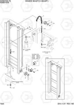 7020 INNER MAST(V-MAST) 50/60/70D-7E, Hyundai