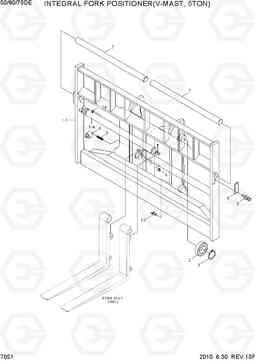 7051 INTEGRAL FORK POSITIONER(V-MAST,5TON) 50/60/70D-7E, Hyundai