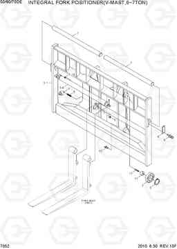 7052 INTEGRAL FORK POSITIONER(V-MAST,6~7TON) 50/60/70D-7E, Hyundai