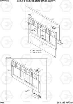 7160 CARR & BACKREST(TF-MAST,SHAFT) 50/60/70D-7E, Hyundai