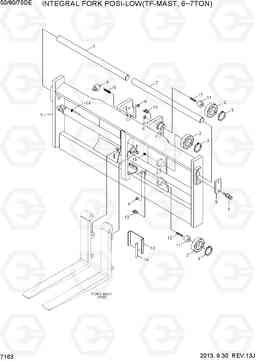 7163 INTEGRAL F/POSITIONER-LOW(TF-MAST,60/70) 50/60/70D-7E, Hyundai