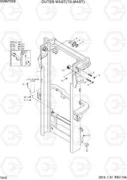 7310 OUTER MAST(TS-MAST) 50/60/70D-7E, Hyundai