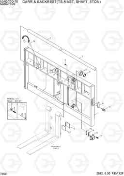 7350 CARRIAGE & BACKREST(TS-MAST,5TON) 50/60/70D-7E, Hyundai