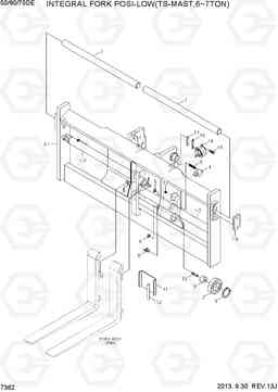 7362 INTEGRAL FORK POSI-LOW(TS-MAST,6~7TON) 50/60/70D-7E, Hyundai