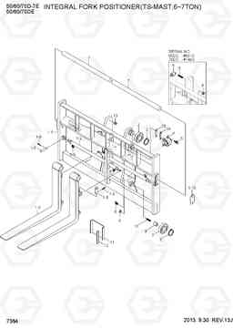 7364 INTEGRAL FORK POSITIONER(TS-MAST,6~7TON) 50/60/70D-7E, Hyundai