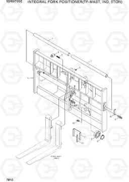 7810 INTEGRAL F/POSITIONER(TF-MAST,IND,5TON) 50/60/70D-7E, Hyundai