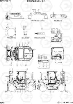 8015 DECALS (ENGLISH) 50/60/70D-7E, Hyundai