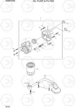9110 OIL PUMP & FILTER 50/60/70D-7E, Hyundai