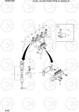 9160 FUEL INJECTION PIPE & NOZZLE 50/60/70D-7E, Hyundai