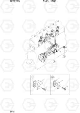 9170 FUEL HOSE 50/60/70D-7E, Hyundai