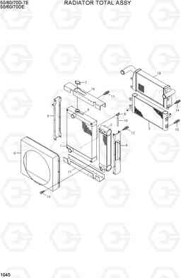 1045 RADIATOR TOTAL ASSY 50/60/70D-7E ACE, Hyundai