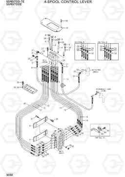 3030 4-SPOOL CONTROL LEVER 50/60/70D-7E ACE, Hyundai